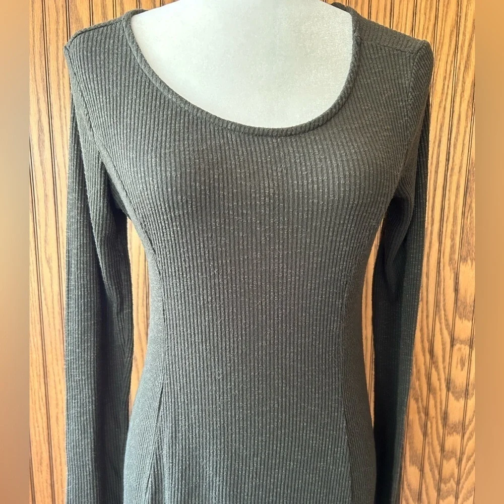 Forever 21 long sleeve lace up green dress size XL - Picture 2 of 10